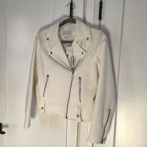 Club Monaco Moto jacket in white -BNWT